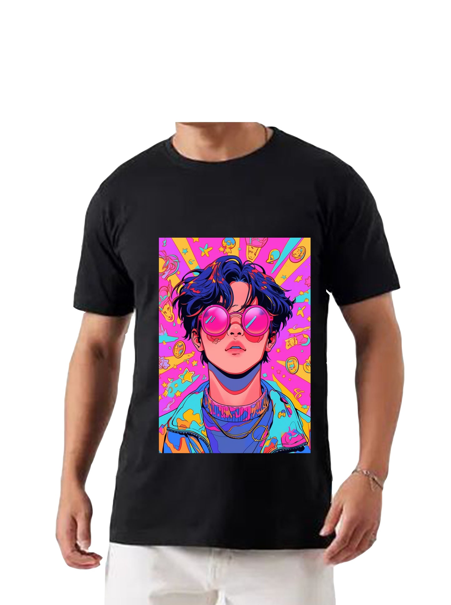 Oversized T'shirt mens street wear round neck cotton