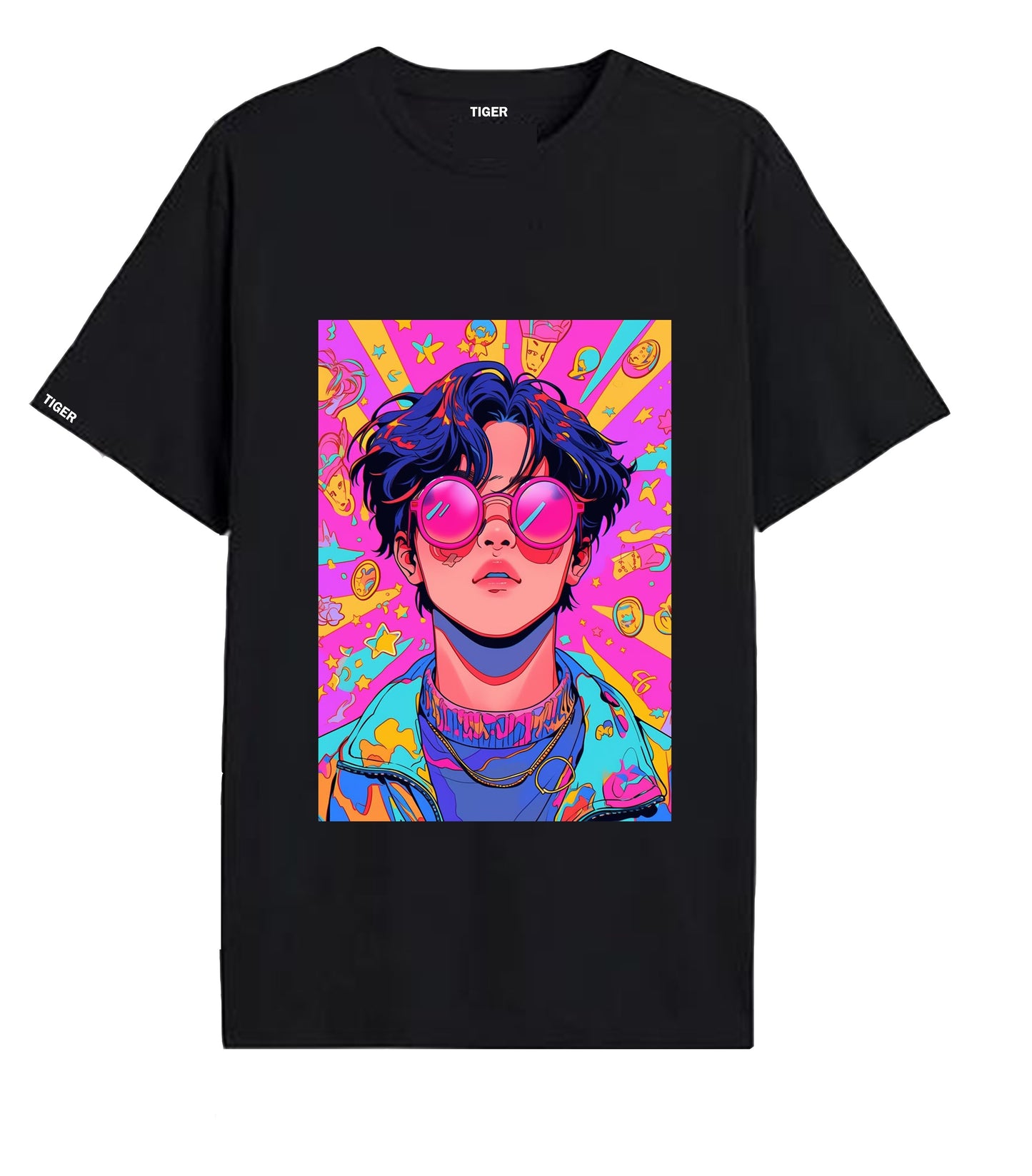 Oversized T'shirt mens street wear round neck cotton