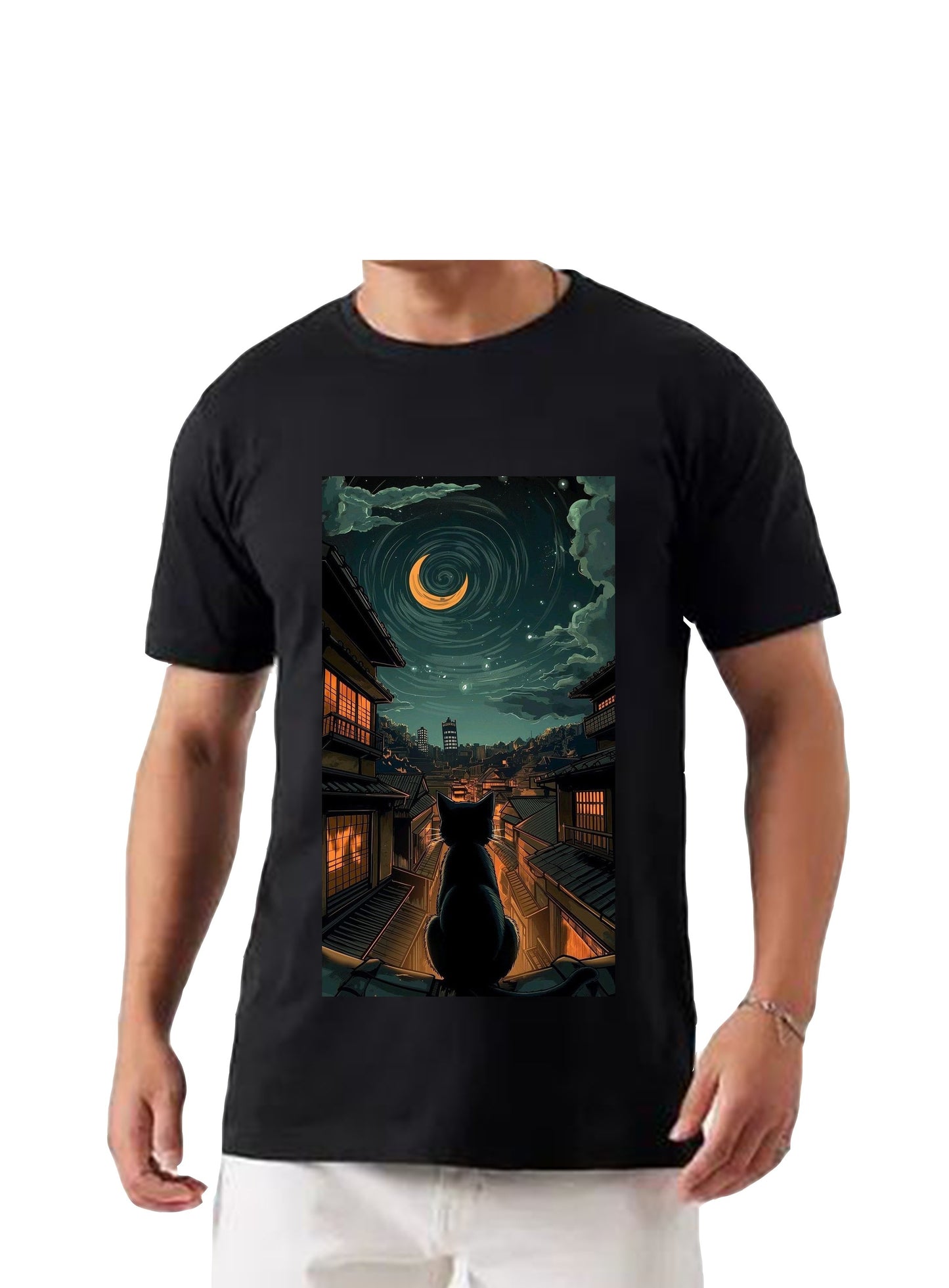 Oversized T'shirt mens street wear round neck cotton