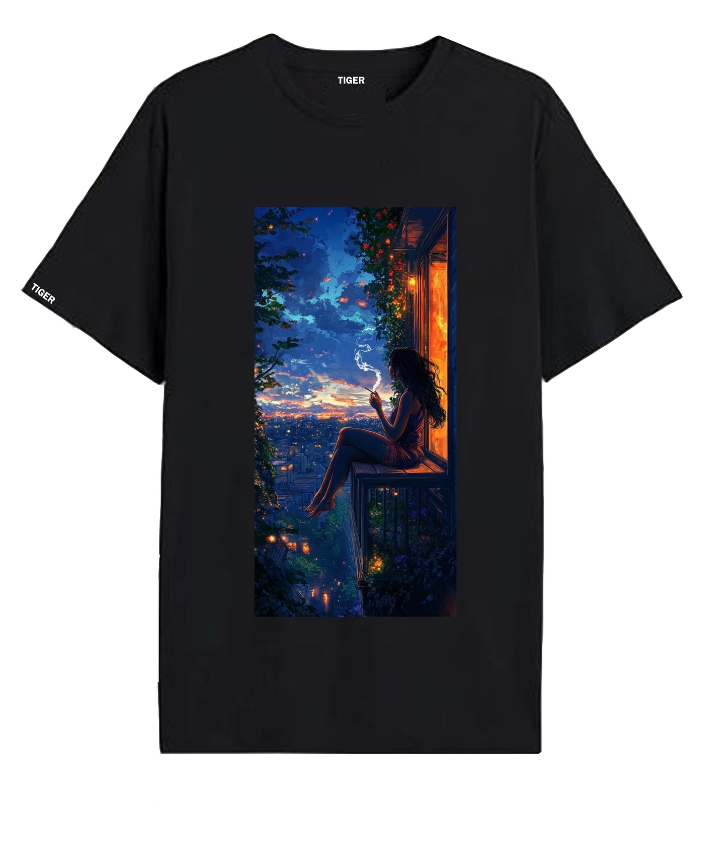 Oversized T'shirt mens street wear round neck cotton
