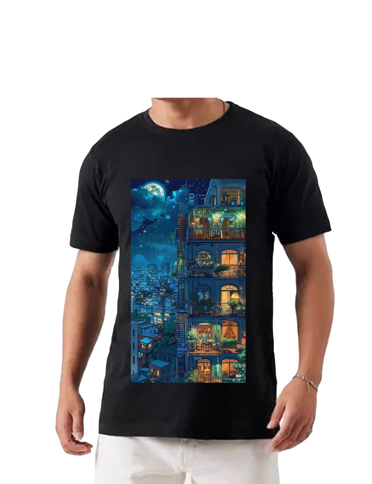 Oversized T'shirt mens street wear round neck cotton