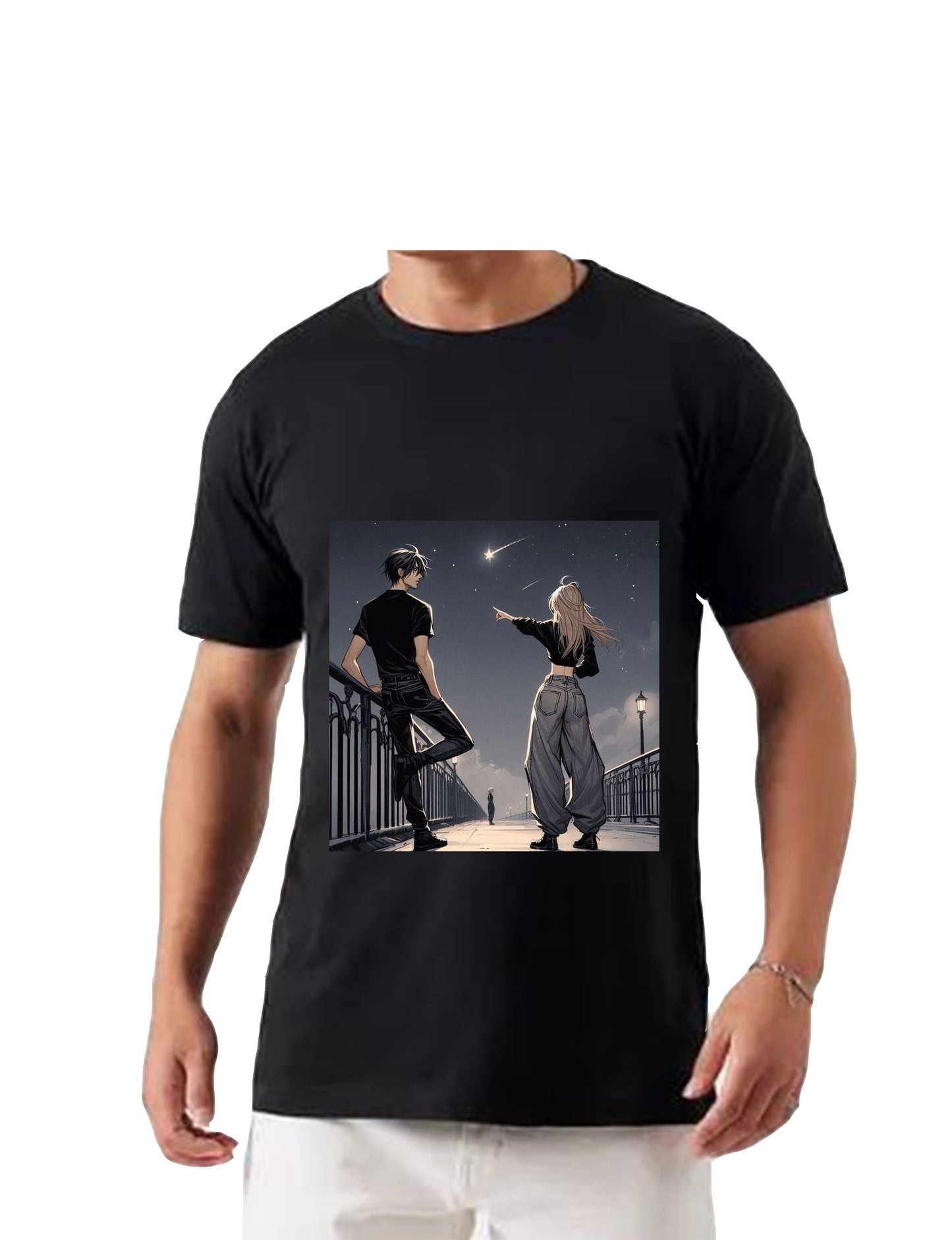 Oversized T'shirt mens street wear round neck cotton