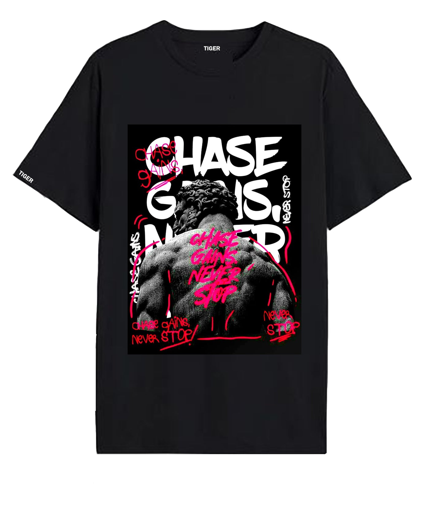 Oversized T'shirt mens street wear round neck cotton