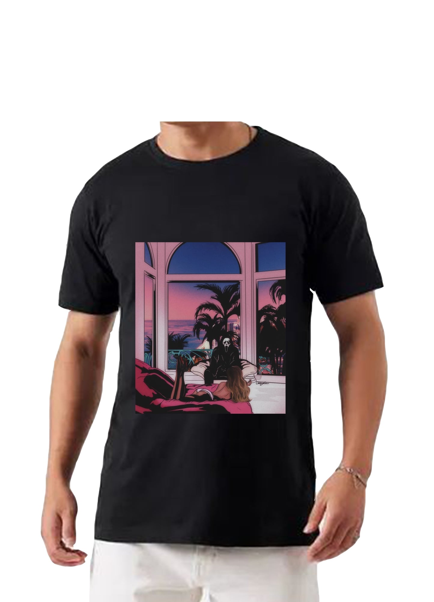 Oversized T'shirt mens street wear round neck cotton