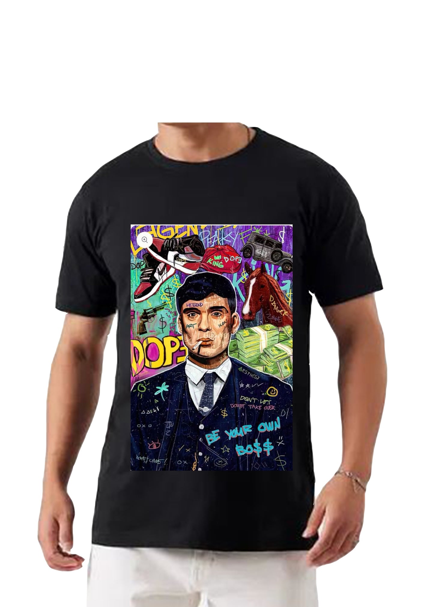 Oversized T'shirt mens street wear round neck cotton