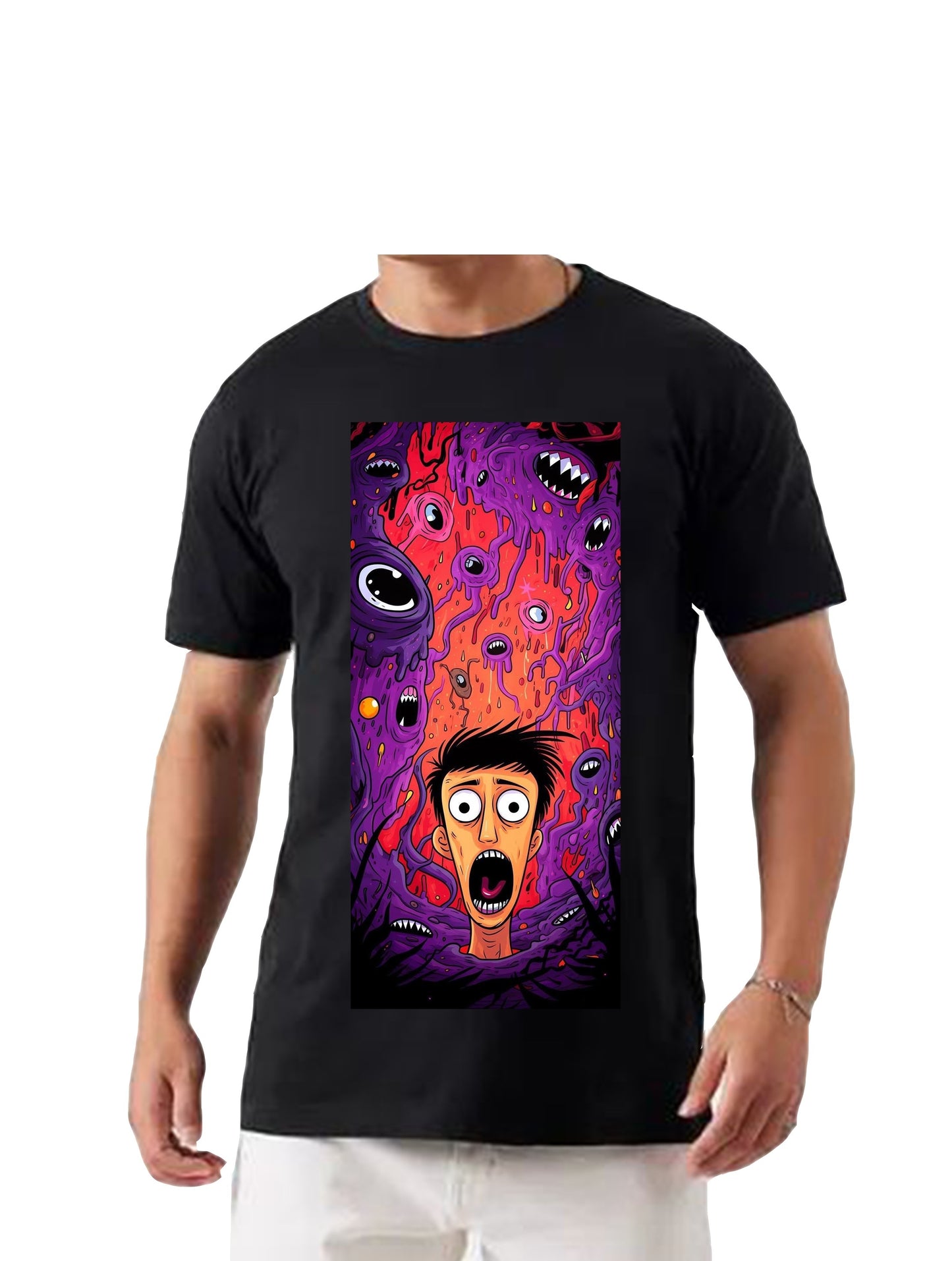 Oversized T'shirt mens street wear round neck cotton