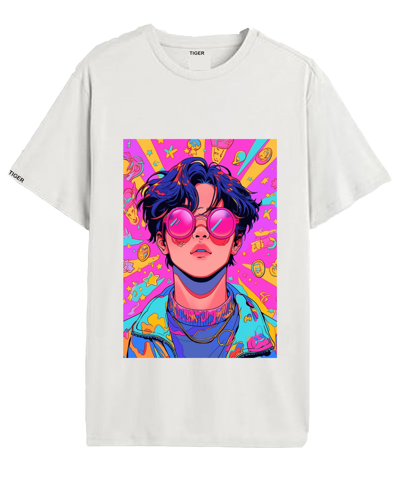 Oversized T'shirt mens street wear round neck cotton