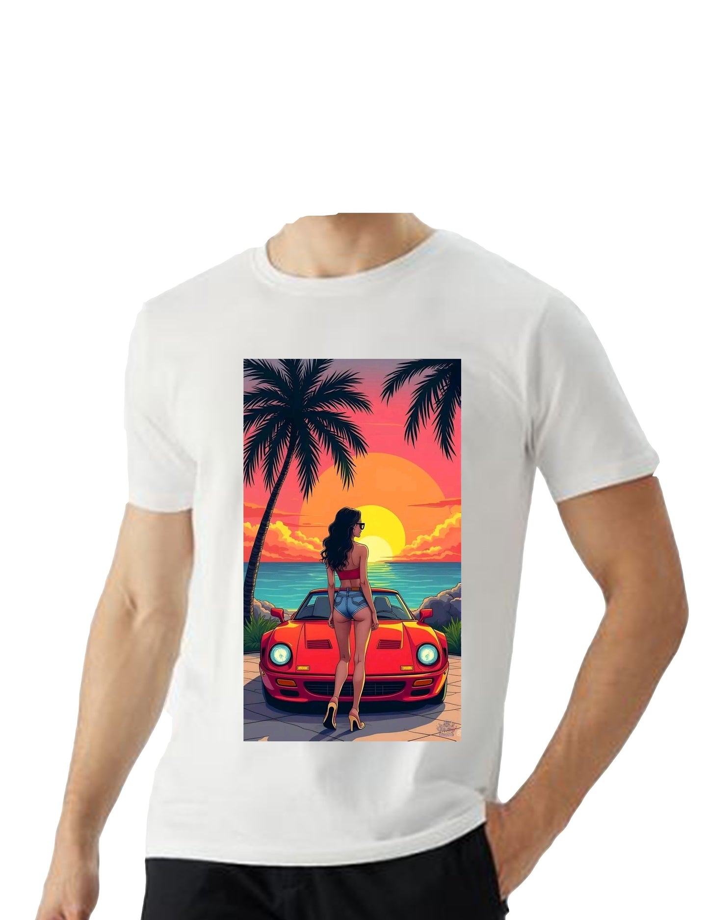 Oversized T'shirt mens street wear round neck cotton