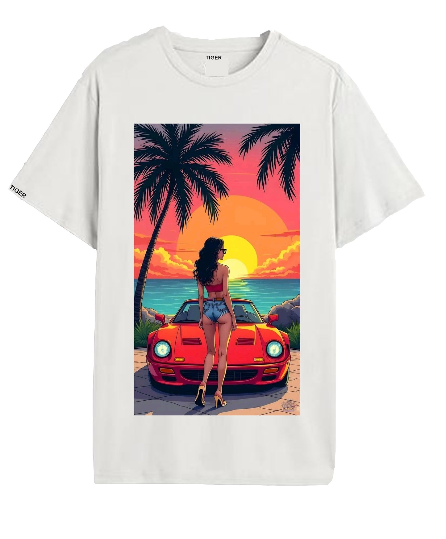 Oversized T'shirt mens street wear round neck cotton