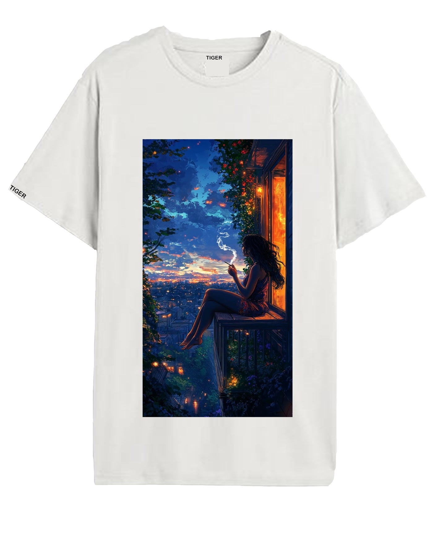 Oversized T'shirt mens street wear round neck cotton