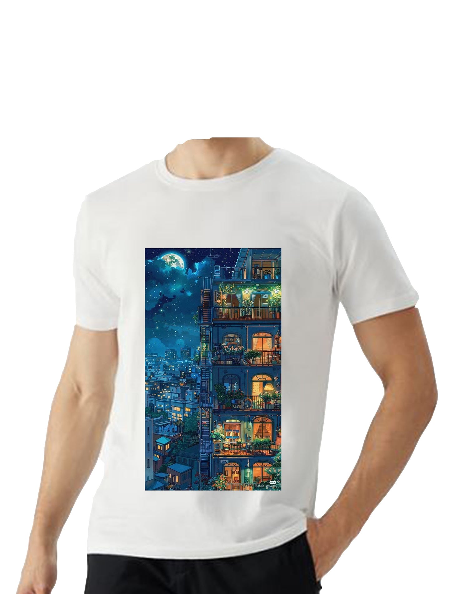 Oversized T'shirt mens street wear round neck cotton