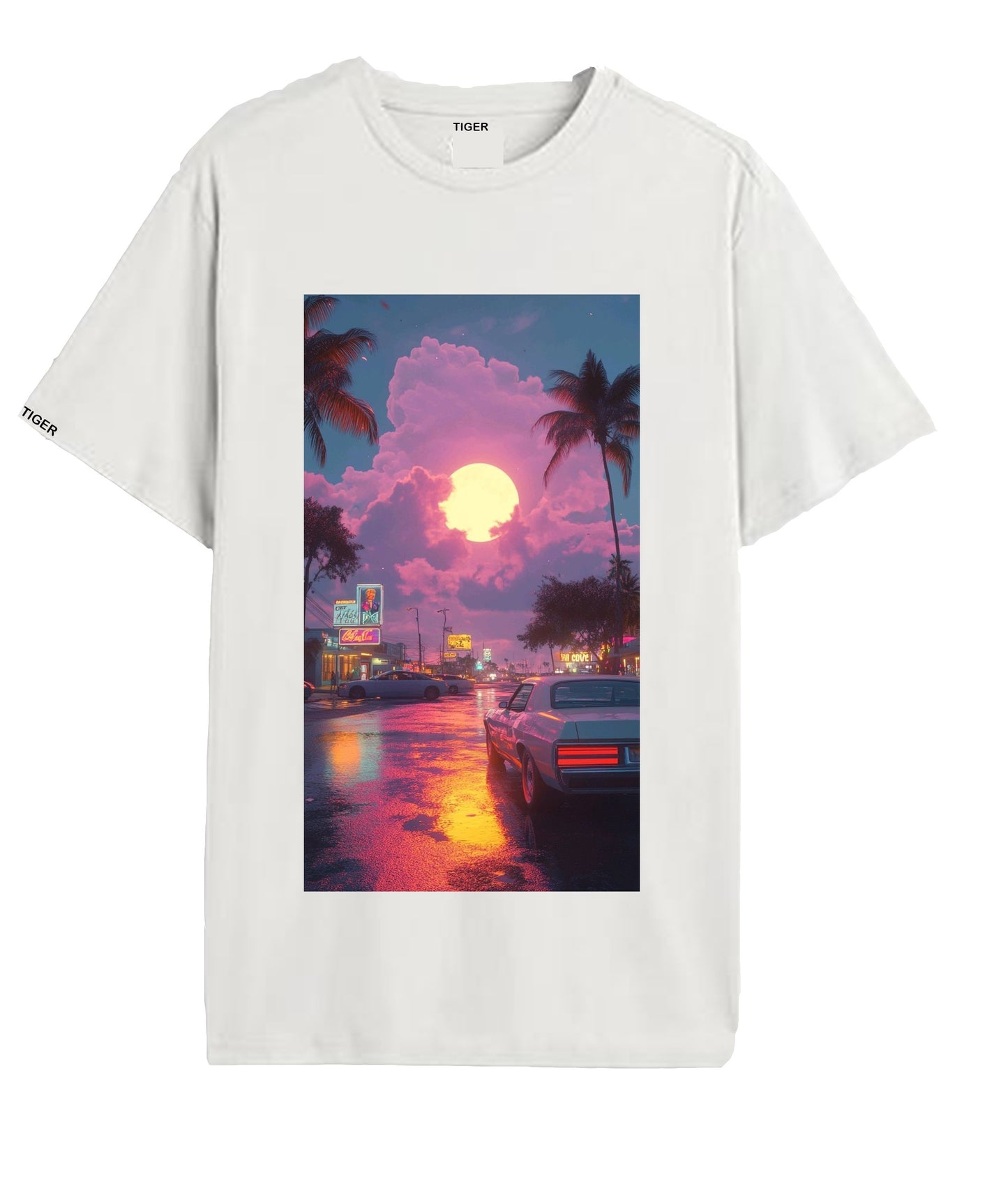 Oversized T'shirt mens street wear round neck cotton