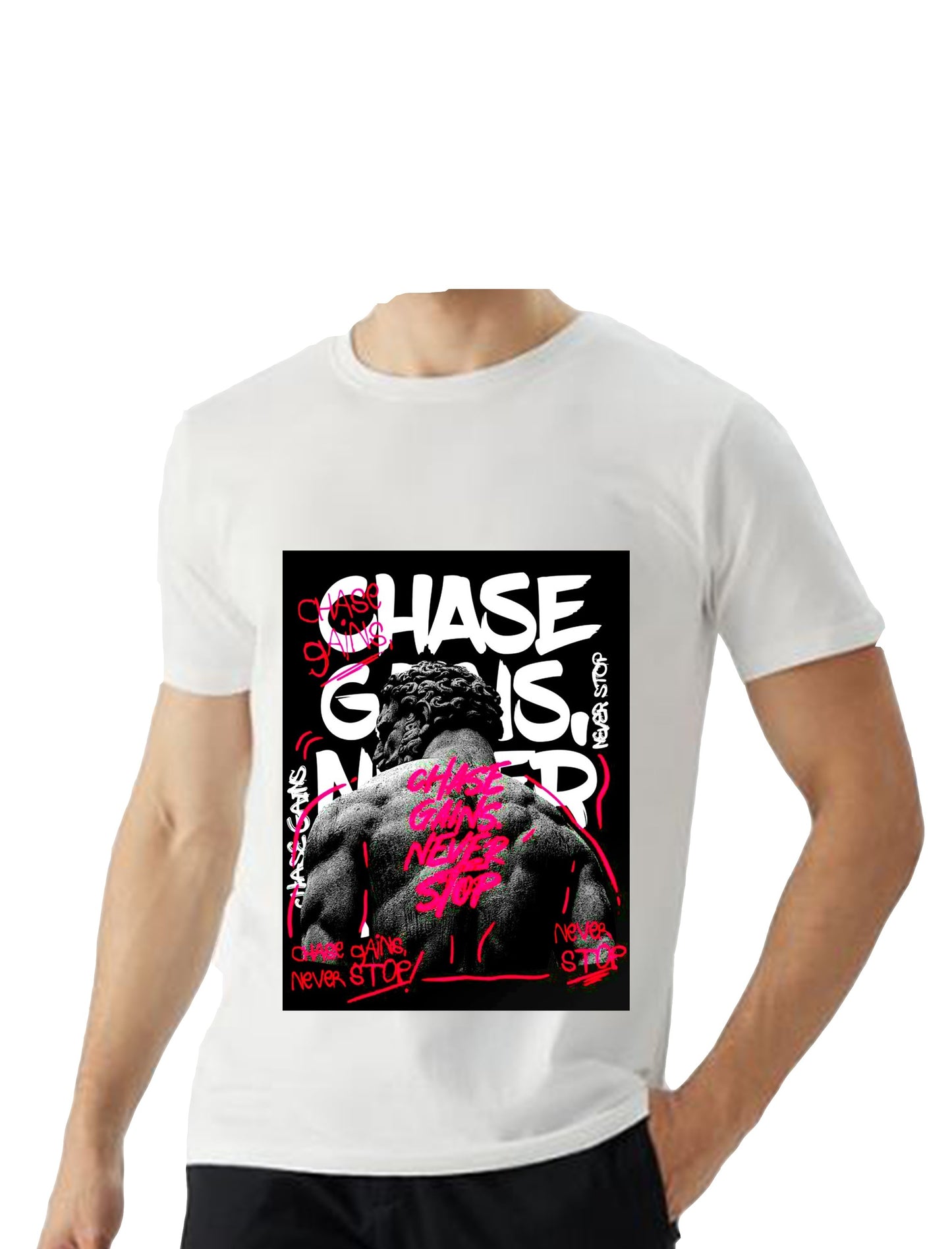 Oversized T'shirt mens street wear round neck cotton