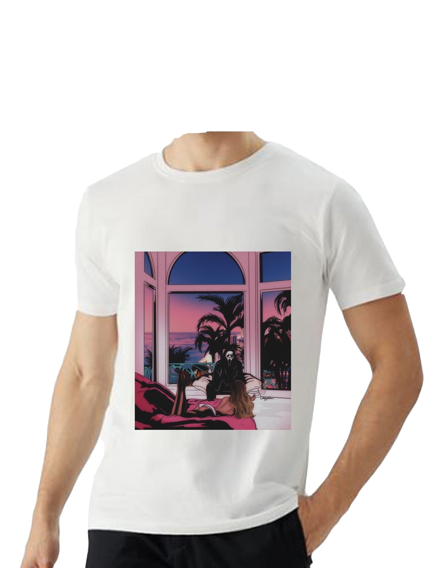 Oversized T'shirt mens street wear round neck cotton