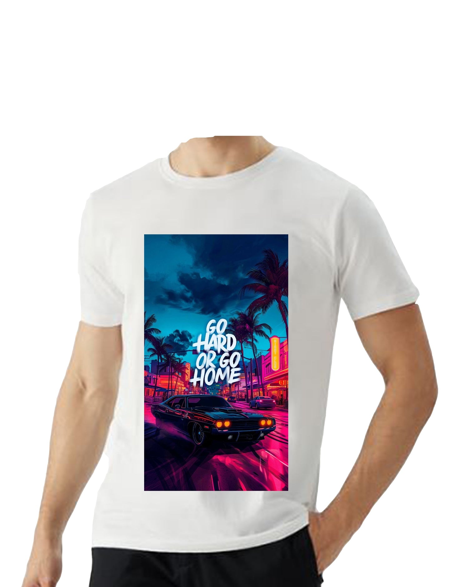 Oversized T'shirt mens street wear round neck cotton