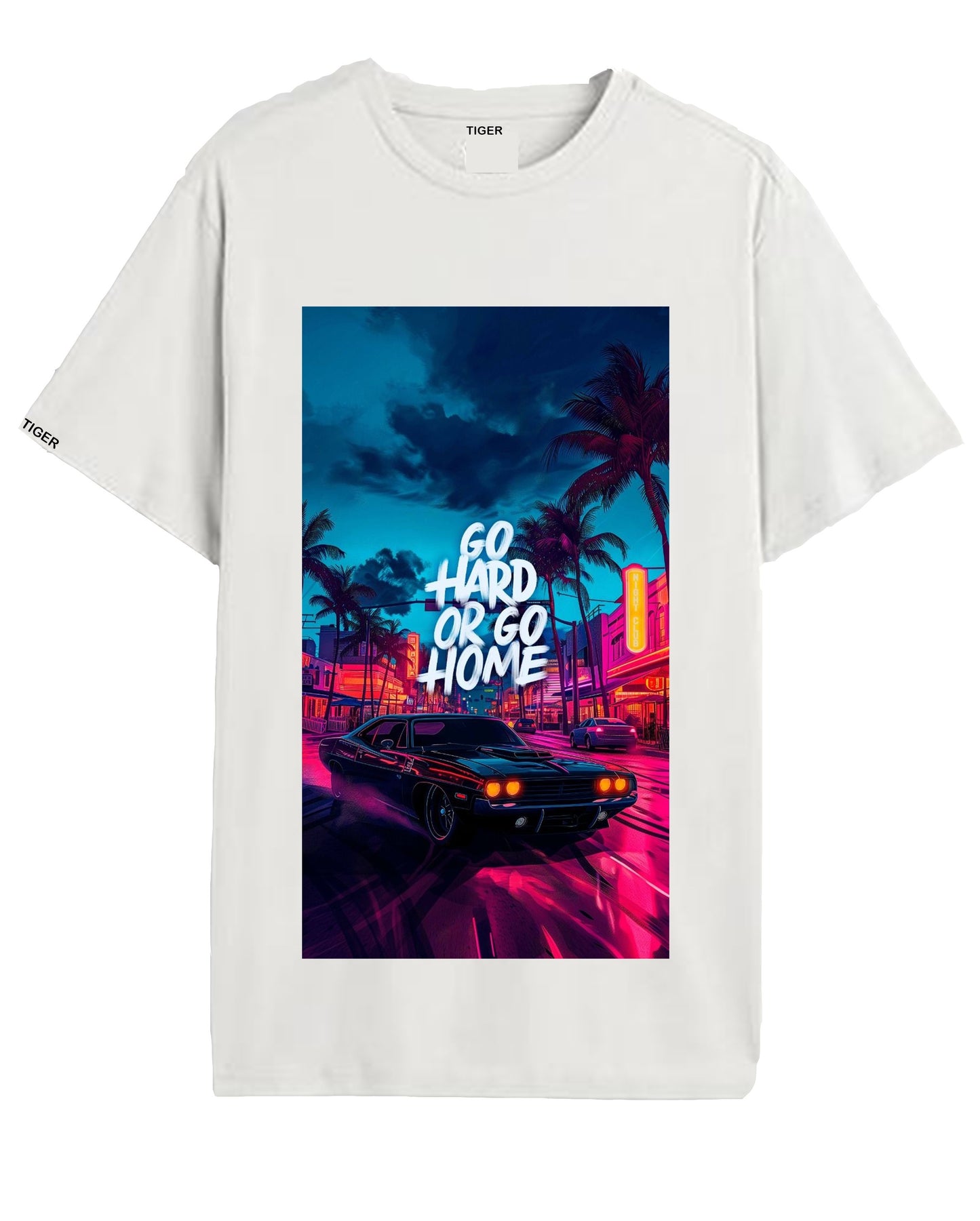 Oversized T'shirt mens street wear round neck cotton
