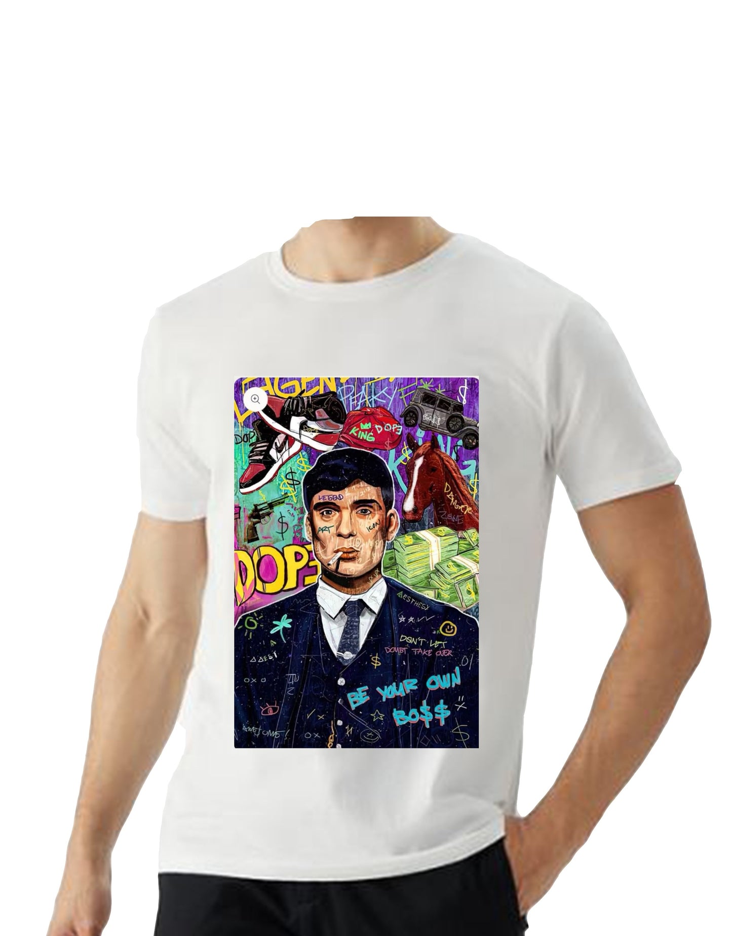 Oversized T'shirt mens street wear round neck cotton
