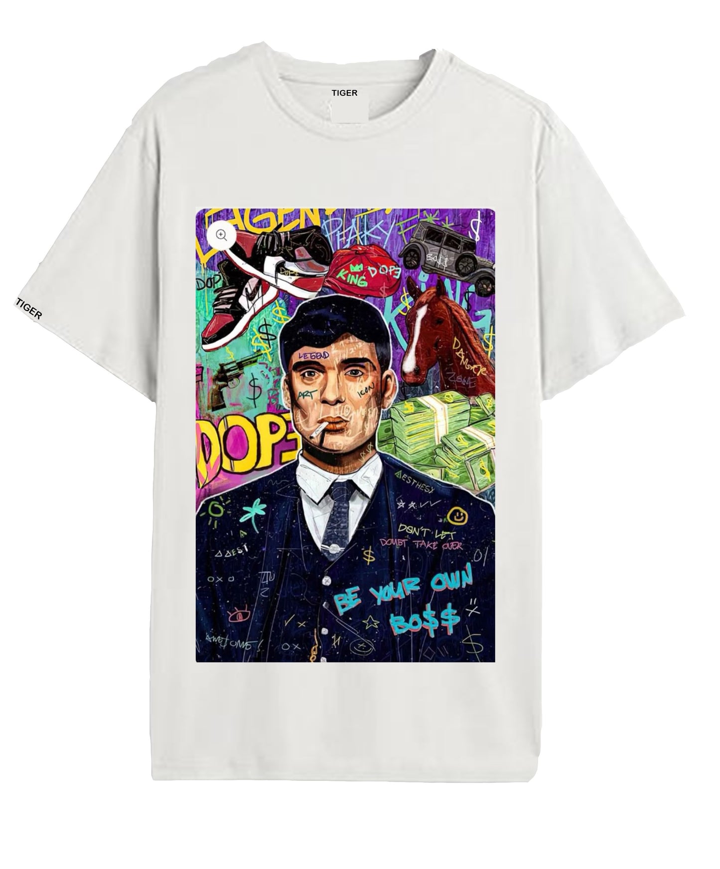 Oversized T'shirt mens street wear round neck cotton