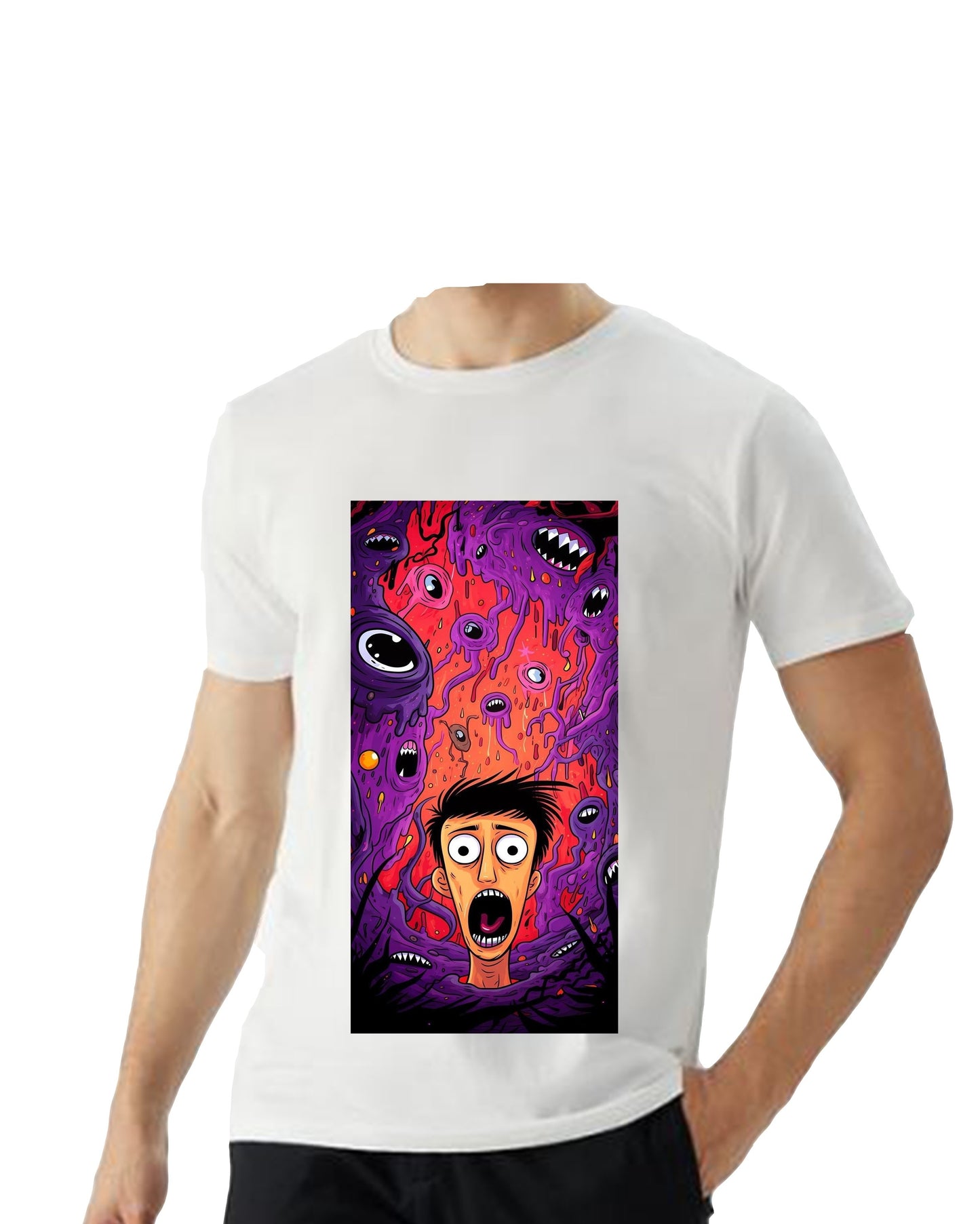 Oversized T'shirt mens street wear round neck cotton