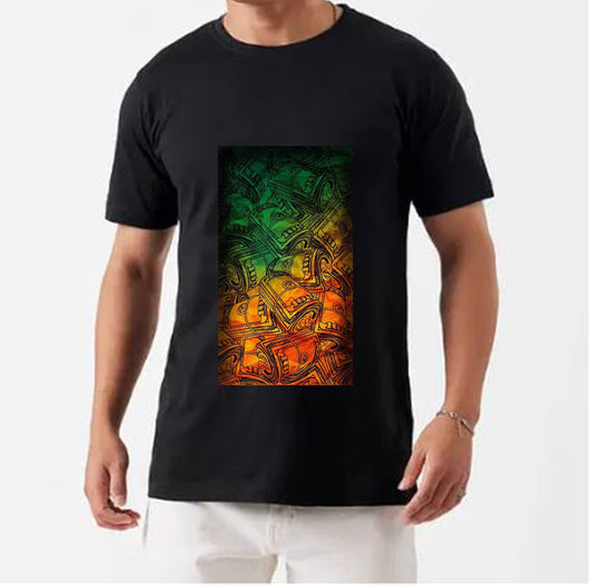 Tiger Store Round Neck Half Sleeve Oversized Printed T-shirt
