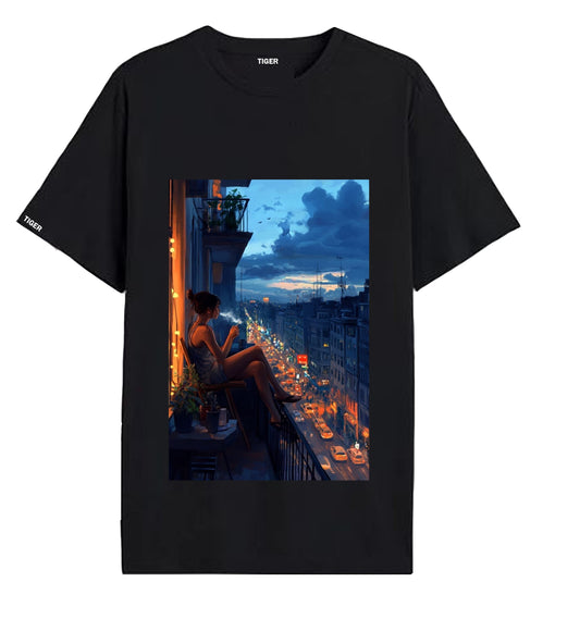 Oversized T'shirt mens street wear round neck cotton