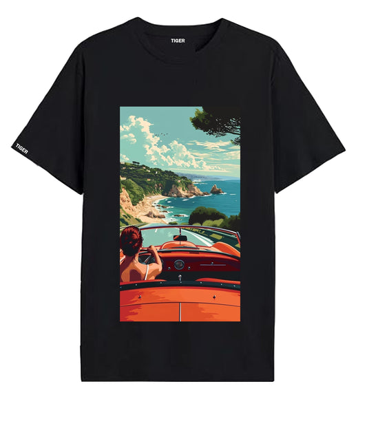 Oversized T'shirt mens street wear round neck cotton
