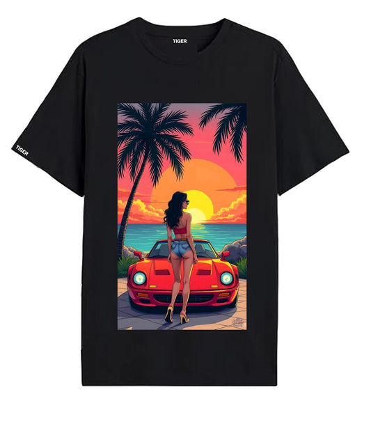 Oversized T'shirt mens street wear round neck cotton