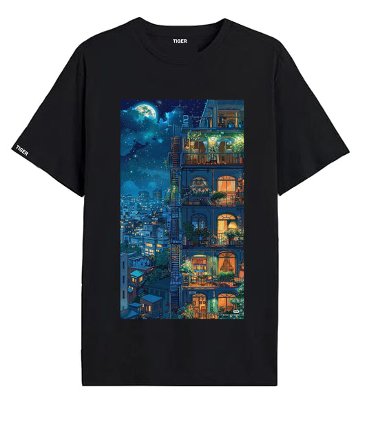 Oversized T'shirt mens street wear round neck cotton