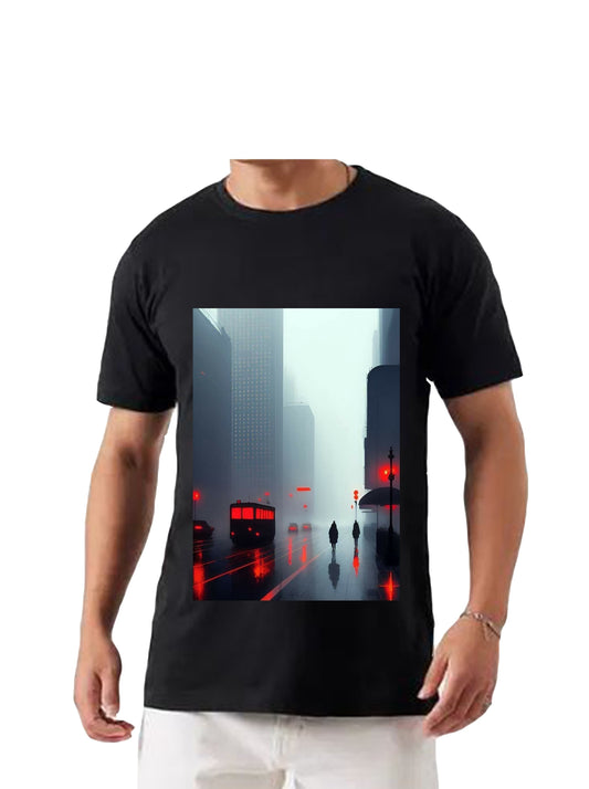 Oversized T'shirt mens street wear round neck cotton