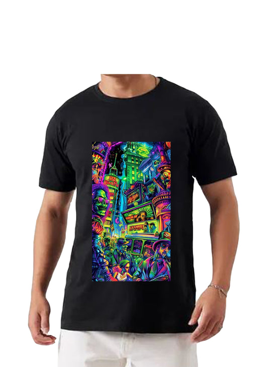 Oversized T'shirt mens street wear round neck cotton