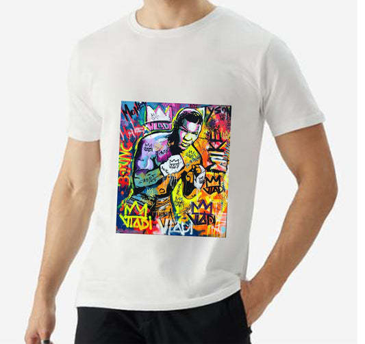 Tiger Store Round Neck Half Sleeve Oversized Printed T-shirt