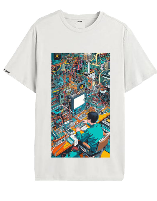 Oversized T'shirt mens street wear round neck cotton